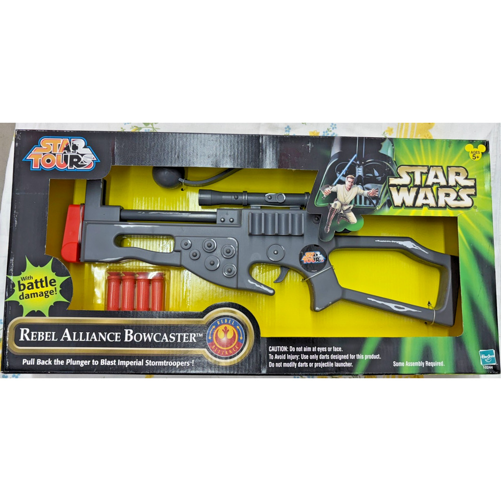 Star Wars Star Tours Rebel Alliance Bowcaster Disney Parks Hasbro 2002 Rare!